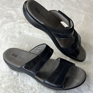 SAS Nudu Leather‎ Slide Sandal Made in USA Tripad Comfort Walking 10.5 Narrow